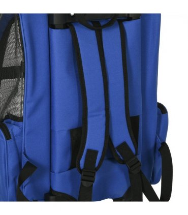 Pet Travel Backpack Bag Blue 42L x 25W x 55H cm 600D Oxford Cloth