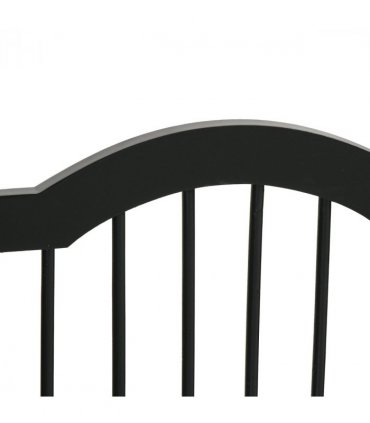 3 Panels Dog Gate w/ Support Feet Fence Safety Barrier Freestanding Wood Black