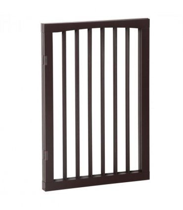 Folding Pet Gate Dog Fence Child Safety Indoor Durable Free Standing Pine Wood