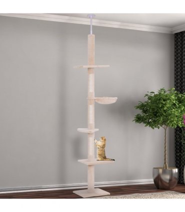 Cat Tree Scratching Post Kitty Tower Activity Center 5-Tier Floor to Ceiling