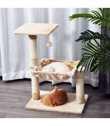 Cat Activity Tree Kitten Play Tower Palace Two-Tier w/ Sisal Scratching Post
