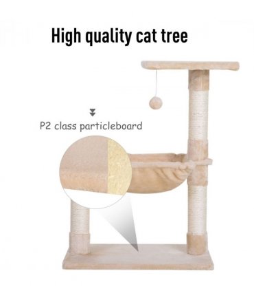 Cat Activity Tree Kitten Play Tower Palace Two-Tier w/ Sisal Scratching Post