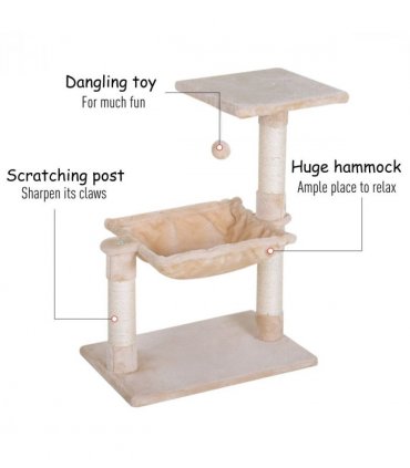 Cat Activity Tree Kitten Play Tower Palace Two-Tier w/ Sisal Scratching Post