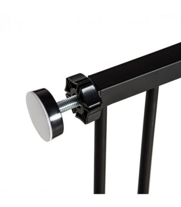 Pressure Fit Dog Gate Pet Barrier for stairs doorway, 76-107cm Width Black