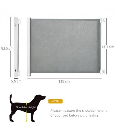 Retractable Safety Gate Folding Pet Barrier, for Doorways, Staircases, Hallways