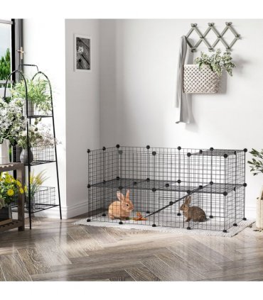 Small Animals Cage DIY 36 Panels Pet Playpen, for Rabbit Guinea Pig Chinchilla