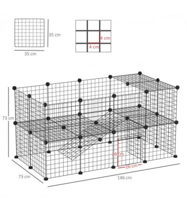 Small Animals Cage DIY 36 Panels Pet Playpen, for Rabbit Guinea Pig Chinchilla