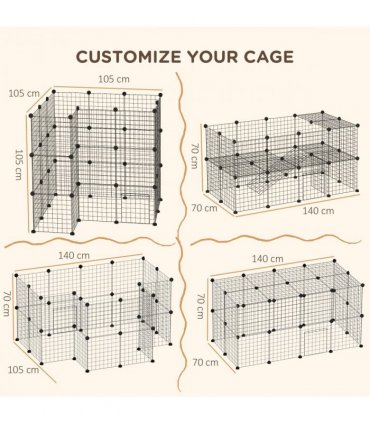 Small Animals Cage DIY 36 Panels Pet Playpen, for Rabbit Guinea Pig Chinchilla