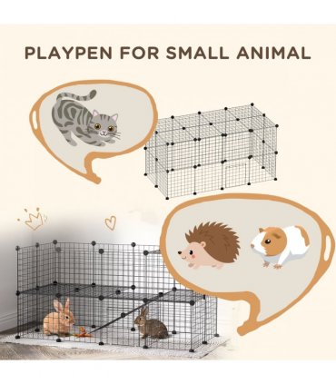 Small Animals Cage DIY 36 Panels Pet Playpen, for Rabbit Guinea Pig Chinchilla