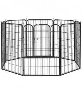 4 Sizes Pet Playpen Dog Rabbit  Puppy Cage Folding Run Fence Metal Hutch
