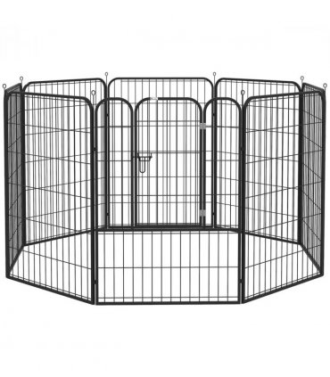 4 Sizes Pet Playpen Dog Rabbit  Puppy Cage Folding Run Fence Metal Hutch
