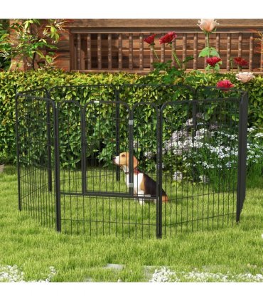 4 Sizes Pet Playpen Dog Rabbit  Puppy Cage Folding Run Fence Metal Hutch