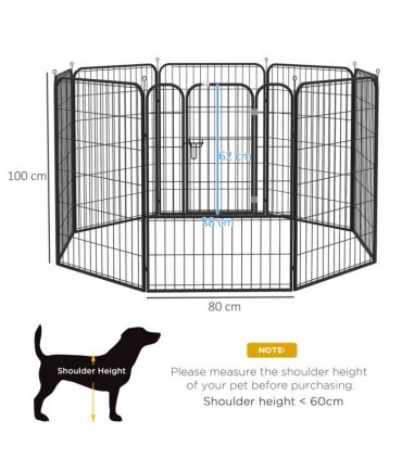 4 Sizes Pet Playpen Dog Rabbit  Puppy Cage Folding Run Fence Metal Hutch