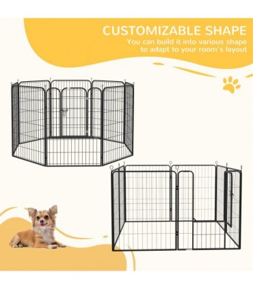 4 Sizes Pet Playpen Dog Rabbit  Puppy Cage Folding Run Fence Metal Hutch
