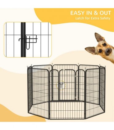4 Sizes Pet Playpen Dog Rabbit  Puppy Cage Folding Run Fence Metal Hutch