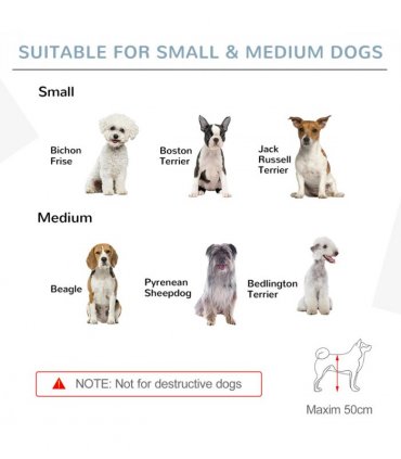 Wooden Foldable Dog Safety Barrier w/ 4 Panels for Small&Medium Dogs Blue Grey