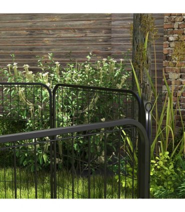 Steel and metal Black 158L x 79W x 79H cm Pet Playpen Dog Rabbit Puppy Cage