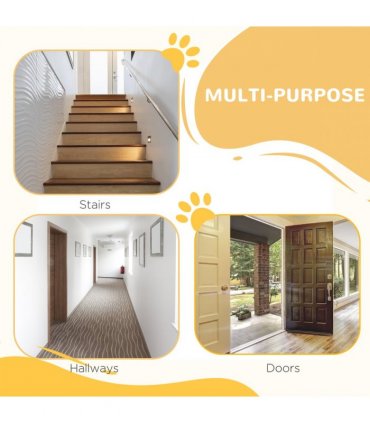 Pressure Fit Dog Gate Pet Barrier for stairs doorway, 76-107cm Width White