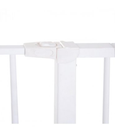 Pressure Fit Dog Gate Pet Barrier for stairs doorway, 76-107cm Width White