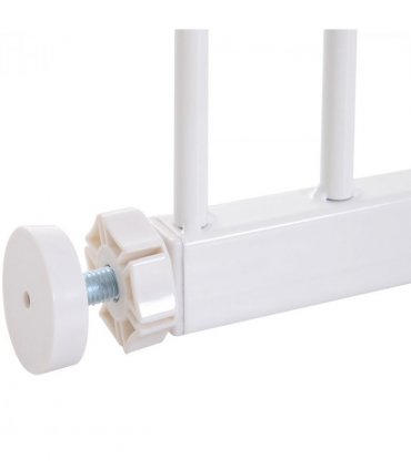 Pressure Fit Dog Gate Pet Barrier for stairs doorway, 76-107cm Width White