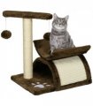 Cat Tree Plush Scratcher Kitty Activity Play Center Top Bar Tunnel Dangling Ball