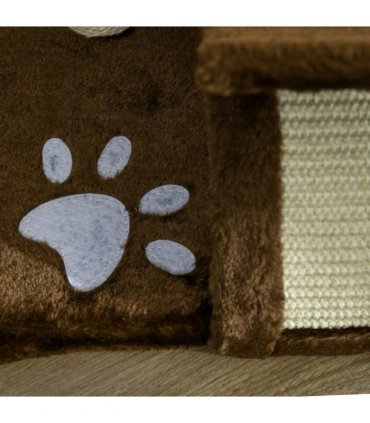 Cat Tree Plush Scratcher Kitty Activity Play Center Top Bar Tunnel Dangling Ball