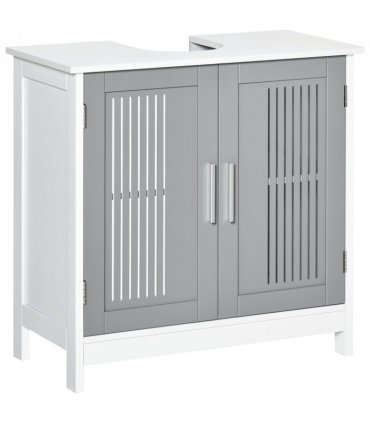 Modern Under Sink Cabinet with 2 Doors, Bathroom Vanity Unit, White