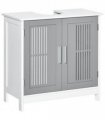 Modern Under Sink Cabinet with 2 Doors, Bathroom Vanity Unit, White