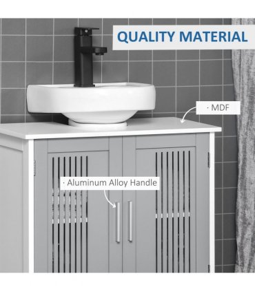 Modern Under Sink Cabinet with 2 Doors, Bathroom Vanity Unit, White