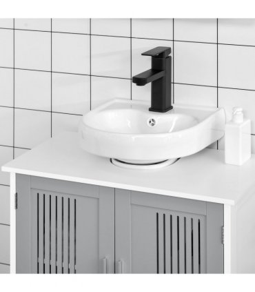 Modern Under Sink Cabinet with 2 Doors, Bathroom Vanity Unit, White