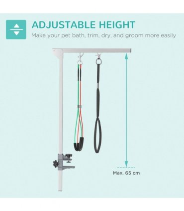Adjustable Pet Grooming Arm Foldable Grooming Holder w/ Clamp, for Medium Dogs