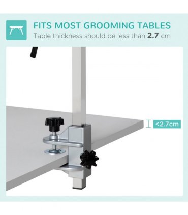 Adjustable Pet Grooming Arm Foldable Grooming Holder w/ Clamp, for Medium Dogs