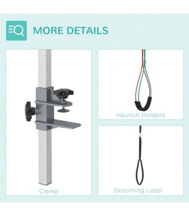 Adjustable Pet Grooming Arm Foldable Grooming Holder w/ Clamp, for Medium Dogs