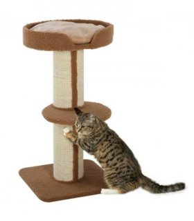 91cm Cat Tree Kitten Activity Center Tower Scratching Post Lamb Cashmere Perch