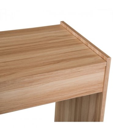 Dressing Table Set with Mirror & Stool-Wood 60.2cmx40.2cmx79cm Wood Grain