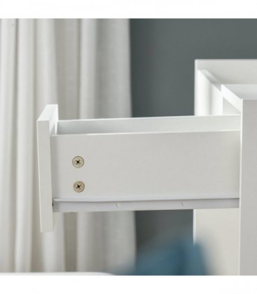 Dressing Table With Padded Stool-White Particle Wood 80cmx40cmx79cm