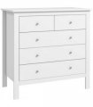 Modern Chest of Drawers, 5 Drawer Storage Cabinet White