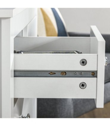 Modern Chest of Drawers, 5 Drawer Storage Cabinet White