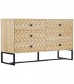 6 Drawers Storage Unit Hallway Bedroom Living Room Cabinet Zig Zag Design