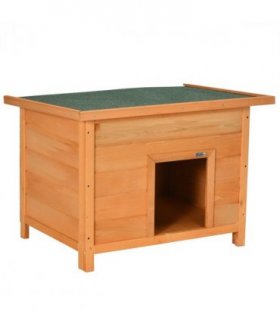 Dog Kennel House Garden Shelter Wooden Yellow 82L x 58W x 58H cm Solid Fir Wood