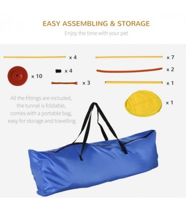 Outdoor 4 PCs Dog Pet Agility Training Equipment Backyard Starter Course Set