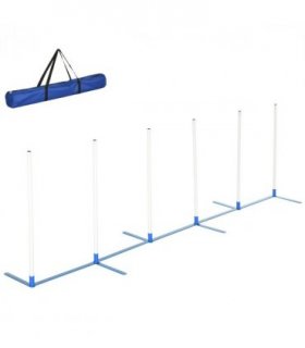 Dog Weave Pole Set Agility Starter Kit Pet Outdoor Exercise Training Set