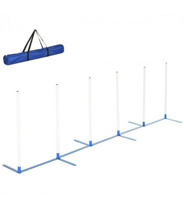 Dog Weave Pole Set Agility Starter Kit Pet Outdoor Exercise Training Set