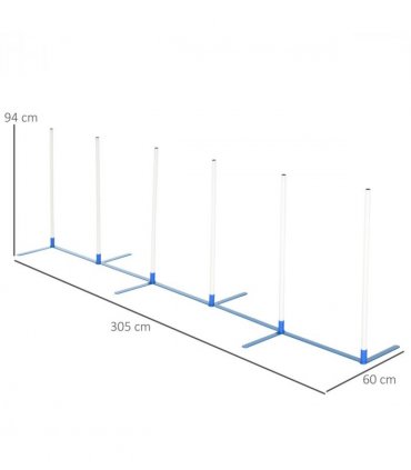 Dog Weave Pole Set Agility Starter Kit Pet Outdoor Exercise Training Set
