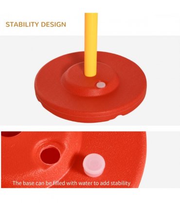Pet Agility Training Obstacle Set Yellow 128L x 23W x 9H cm Jumping Pole Ring