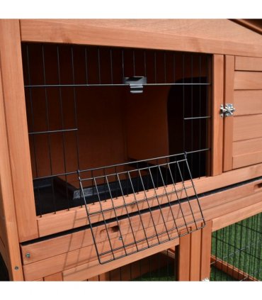 Rabbit Hutch A-Frame Wood Wooden Natural Wood Finish 100.5L x 55W x 101H cm