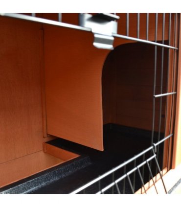 Rabbit Hutch A-Frame Wood Wooden Natural Wood Finish 100.5L x 55W x 101H cm