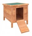 Wooden Rabbit Hutch Bunny Cage Fir wood Natural wood finish 51L x 42W x 43H cm