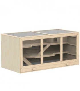 Wooden Hamster Cage Rats Mice Rodent Small Animals Hutch Exercise Play House