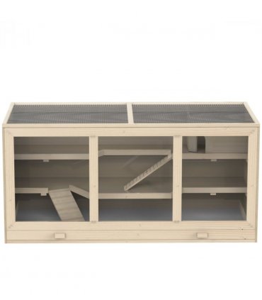Wooden Hamster Cage Rats Mice Rodent Small Animals Hutch Exercise Play House